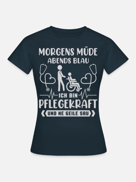 Altenpflegerin Altenpfleger Pfleger Pflegehelfer - Frauen T-Shirt - Navy