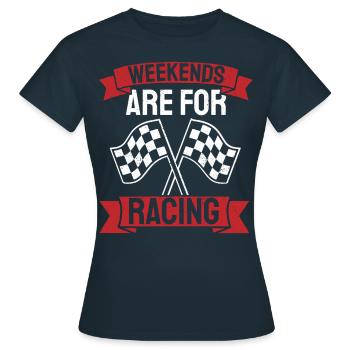 Auto-Rennen Fahrrad-Rennen Racer Geschenk - Frauen T-Shirt - Navy - Vorne - AI Model Female 172 dark (172cm)