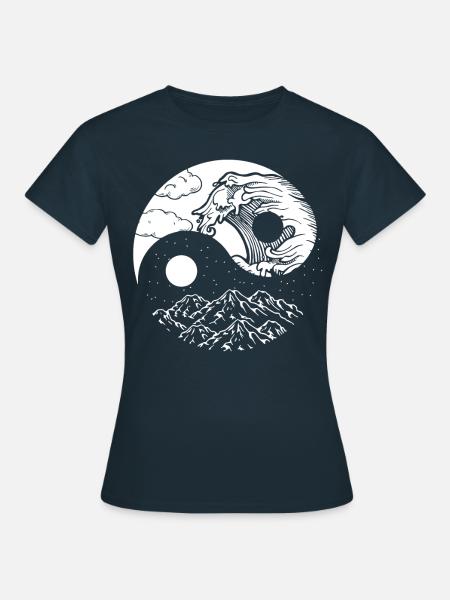 Qigong Qi Gong Tai Chi Chigong - Frauen T-Shirt - Navy