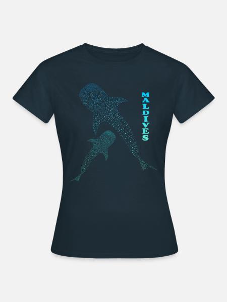 Walhai Malediven Whale Shark Maldives - Frauen T-Shirt - Navy