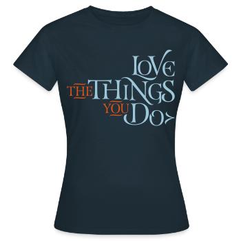 motivation - Women's T-Shirt - navy - Front - AI Model Female 172 dark (172cm)