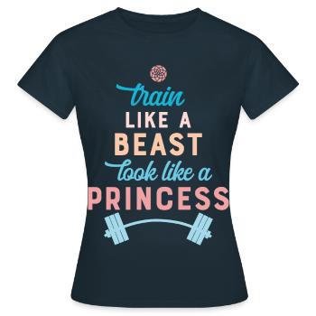 Fitness - Women's T-Shirt - navy - Front - AI Model Female 172 dark (172cm)