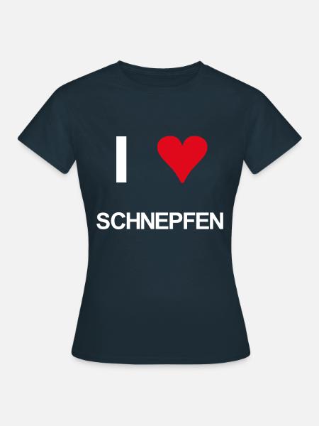 I love Schnepfen - Frauen T-Shirt - Navy