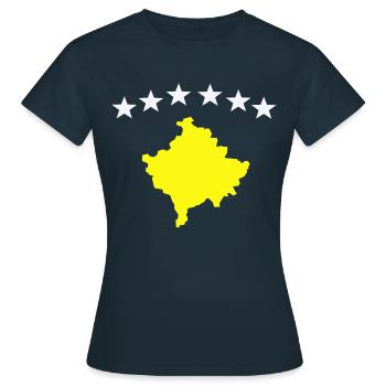 Drapeau du Kosovo - T-shirt Femme - marine - Devant - AI Model Female 172 dark (172cm)