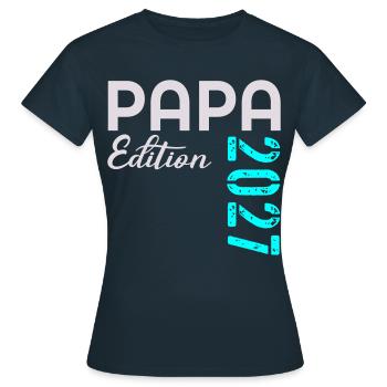 ÉDITION 2027 DU PAPA DU BÉBÉ - T-shirt Femme - marine - Devant - AI Model Female 172 dark (172cm)