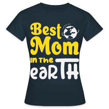 Idée cadeau de mère pour la fête des mères Meilleure mère - T-shirt Femme - marine - Devant - AI Model Female 172 dark (172cm)
