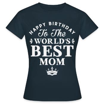 Idée cadeau de mère pour l’anniversaire Meilleure mère - T-shirt Femme - marine - Devant - AI Model Female 172 dark (172cm)