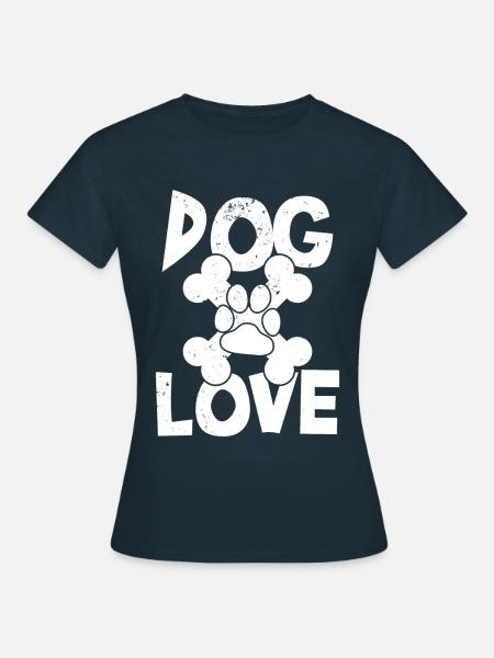 Hundeliebe-Hundespruch - Frauen T-Shirt - Navy