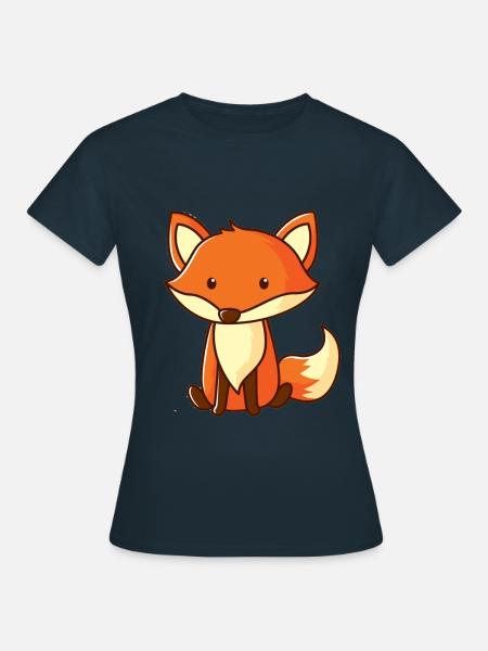 Süßer Fuchs Geschenkidee Kinder Geburtstag - Frauen T-Shirt - Navy