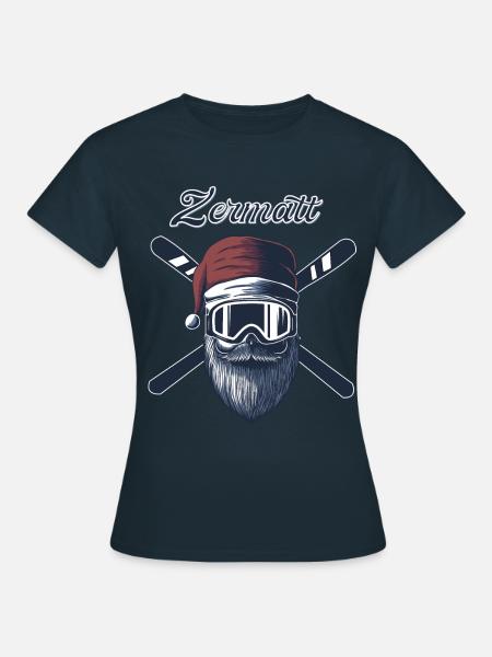 Zermatt Ski Sknowboard - Frauen T-Shirt - Navy