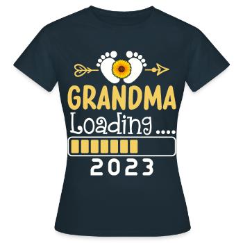 2023 Grand-mère Chargeante Grand-mère Grand-mère Grand-mère - T-shirt Femme - marine - Devant - AI Model Female 172 dark (172cm)