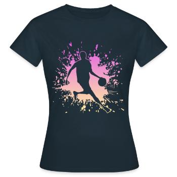 Bball, Streetball, Basketball - Frauen T-Shirt - Navy - Vorne - AI Model Female 172 dark (172cm)