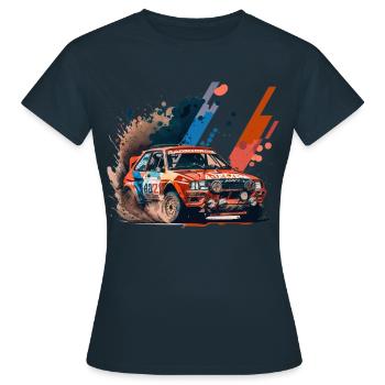 Autocross Stockcar - Frauen T-Shirt - Navy - Vorne - AI Model Female 172 dark (172cm)