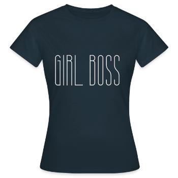 GIRL BOSS STATEMENT - Women's T-Shirt - navy - Front - AI Model Female 172 dark (172cm)