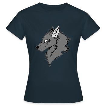 Grey Wolf - Women's T-Shirt - navy - Front - AI Model Female 172 dark (172cm)