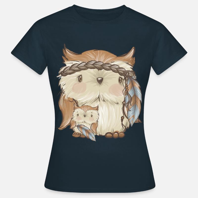 Eule 2 - Frauen T-Shirt - Navy