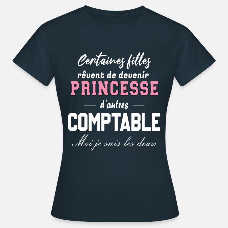 Princesse comptable - T-shirt Femme - marine