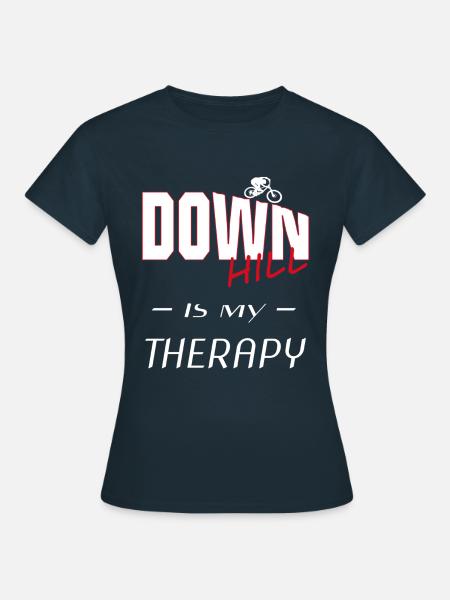 downhill - biken - biker - Frauen T-Shirt - Navy