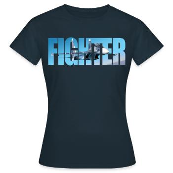 Fighter Su-30 SM - Frauen T-Shirt - Navy - Vorne - AI Model Female 172 dark (172cm)