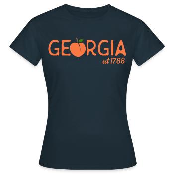 Georgia Peach State - T-shirt Femme - marine - Devant - AI Model Female 172 dark (172cm)