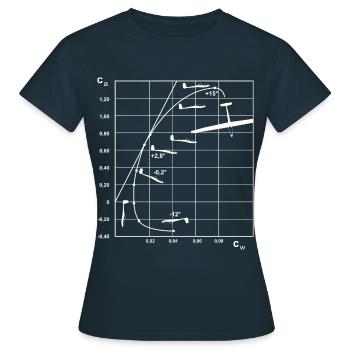 Glider Gliding Gliding Gliding Glider - Women's T-Shirt - navy - Front - AI Model Female 172 dark (172cm)