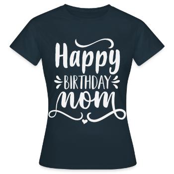 Idée cadeau de mère pour l’anniversaire Meilleure mère - T-shirt Femme - marine - Devant - AI Model Female 172 dark (172cm)