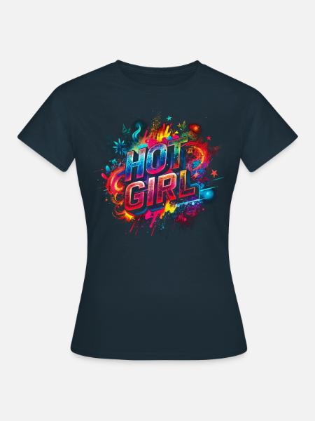Hot Girl 1 - Frauen T-Shirt - Navy