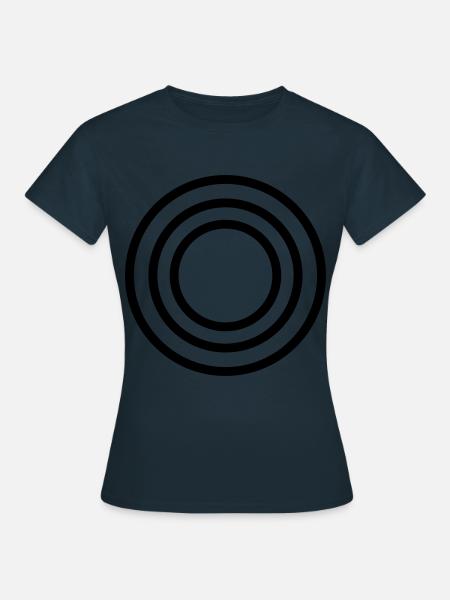 Kreis Symbole Zeichen - Frauen T-Shirt - Navy