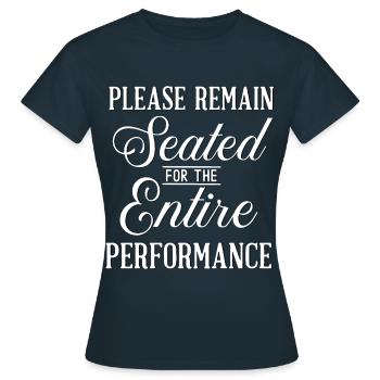 Performance drôle - T-shirt Femme - marine - Devant - AI Model Female 172 dark (172cm)