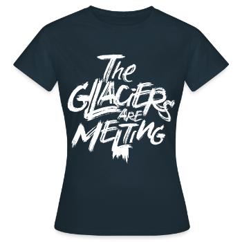 Les glaciers Fonte des glaciers Sauver - T-shirt Femme - marine - Devant - AI Model Female 172 dark (172cm)