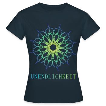 infini - T-shirt Femme - marine - Devant - AI Model Female 172 dark (172cm)