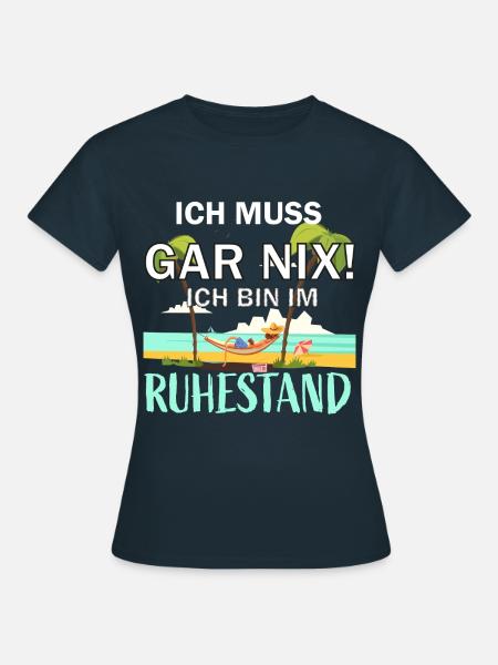 Rente Rentner Ruhestand Geschenk 2020 - Frauen T-Shirt - Navy