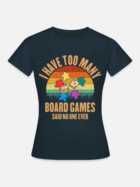 Ich lese die Regeln, lustige Brettspiel - Frauen T-Shirt - Navy
