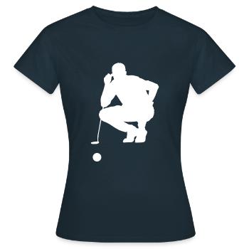 Golf golfeur terrain de golf golf clubs de golf - T-shirt Femme - marine - Devant - AI Model Female 172 dark (172cm)