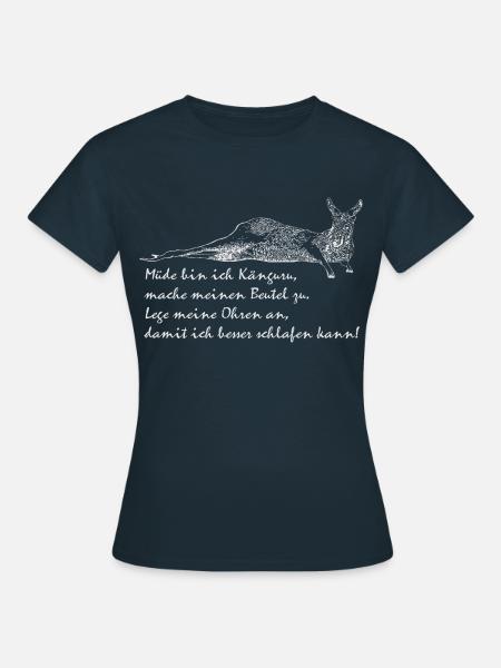 Müdes Känguru - Frauen T-Shirt - Navy