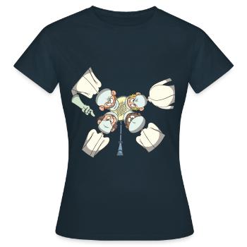 Chirurgie salle infirmière médecin - T-shirt Femme - marine - Devant - AI Model Female 172 dark (172cm)