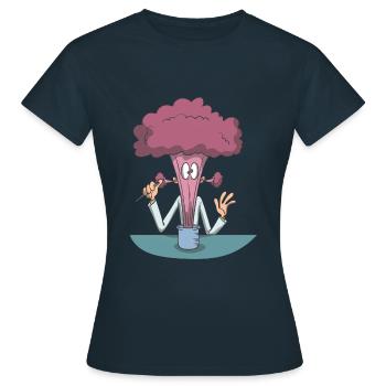 Chimiste explosion chimiste - T-shirt Femme - marine - Devant - AI Model Female 172 dark (172cm)