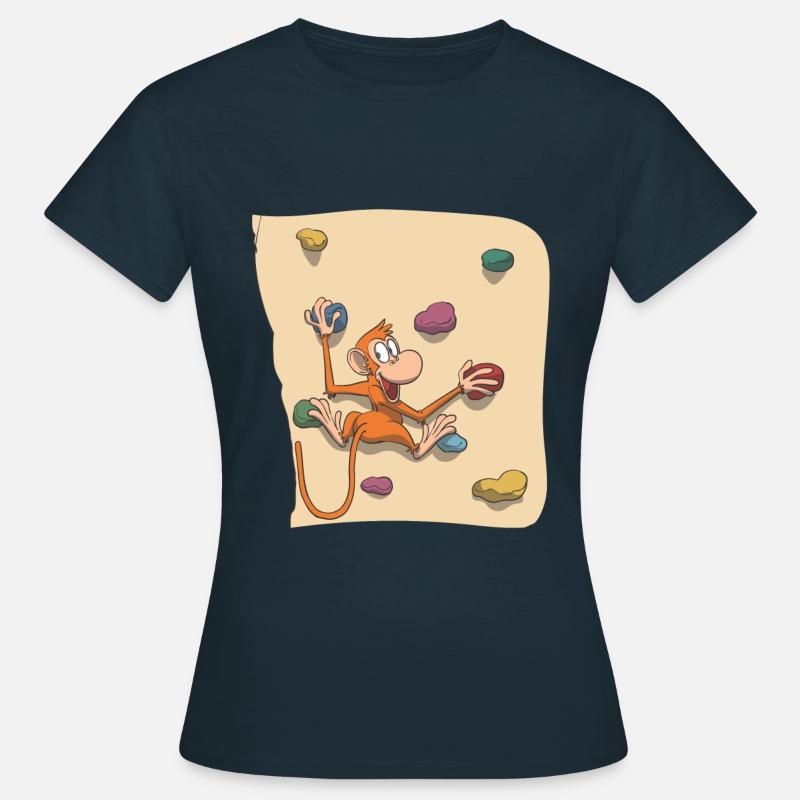 Monkey bouldering - Women's T-Shirt - navy