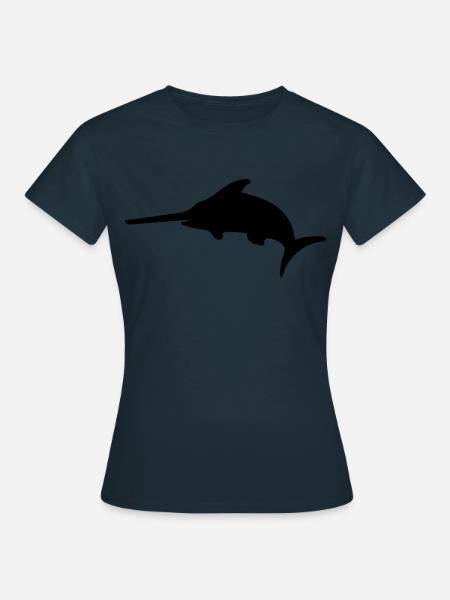 Schwertfisch Silhouette - Frauen T-Shirt - Navy