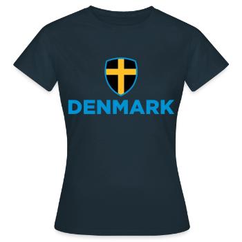Drapeau national du Danemark - T-shirt Femme - marine - Devant - AI Model Female 172 dark (172cm)