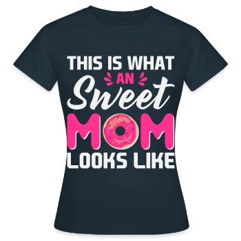 Idée cadeau de mère pour la fête des mères Meilleure mère - T-shirt Femme - marine - Devant - AI Model Female 172 dark (172cm)