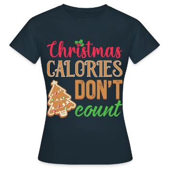 Weihnachten Weihnachtsmann Geschenke - Frauen T-Shirt - Navy - Vorne - AI Model Female 172 dark (172cm)