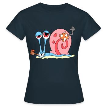 Redneck Schnecke - Frauen T-Shirt - Navy - Vorne - AI Model Female 172 dark (172cm)