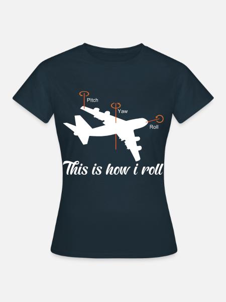 Pilot Flugkapitän Flugzeugführer aeronautisch - Frauen T-Shirt - Navy