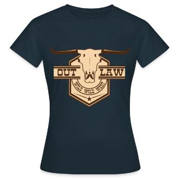 Gesetzlose Wilder Westen - Frauen T-Shirt - Navy - Vorne - AI Model Female 172 dark (172cm)