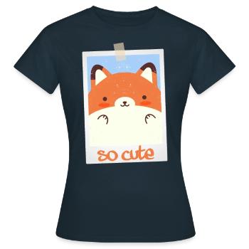 Renard si mignon 5/13 - T-shirt Femme - marine - Devant - AI Model Female 172 dark (172cm)