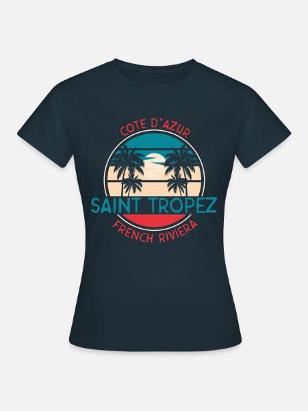 Saint Tropez Summer French Riviera - Women's T-Shirt - navy