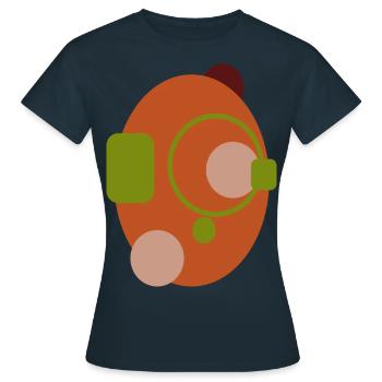 Retro Vintage Style pour les amoureux des années 70 80 Orange - T-shirt Femme - marine - Devant - AI Model Female 172 dark (172cm)