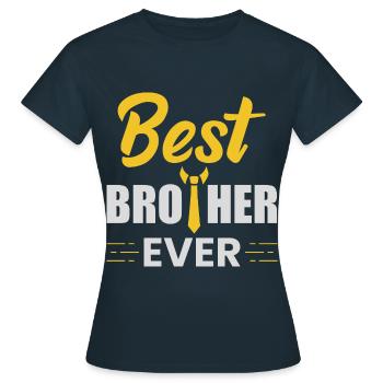 best brother ever - Frauen T-Shirt - Navy - Vorne - AI Model Female 172 dark (172cm)