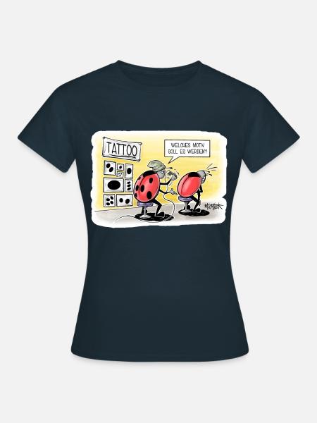 Tattoo-Kaefer - Frauen T-Shirt - Navy